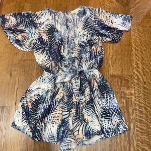 Love stitch floral romper